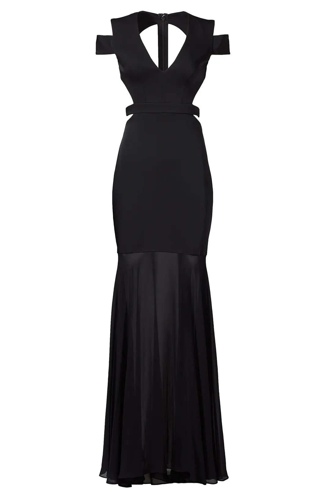BCBG black cut out back dress