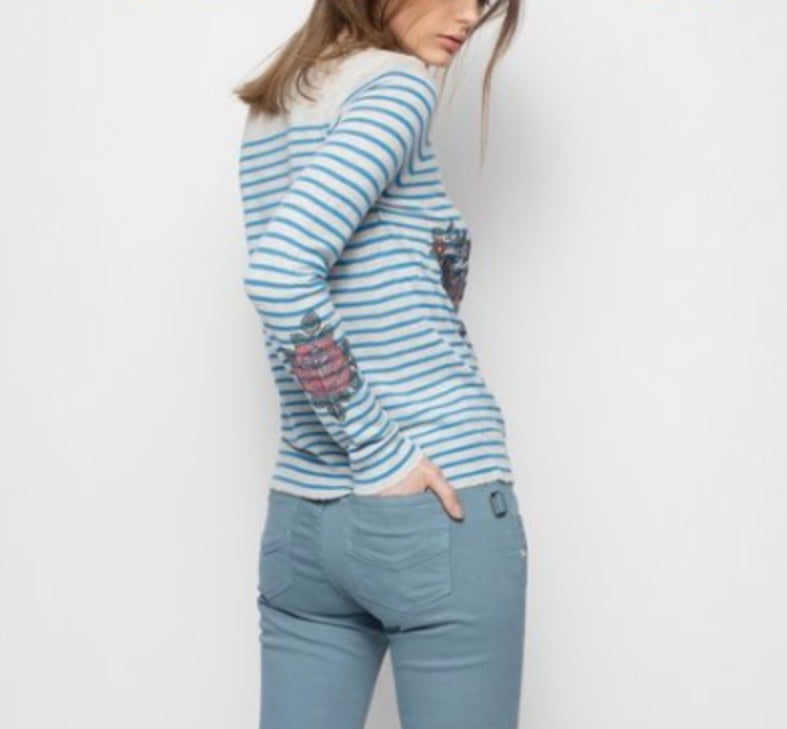 Zadig & Voltaire Striped Mermaid Cashmere Sweater