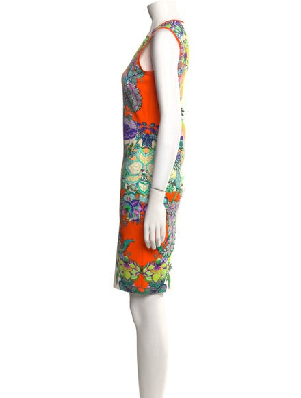 Roberto Cavalli Neon Floral Dress