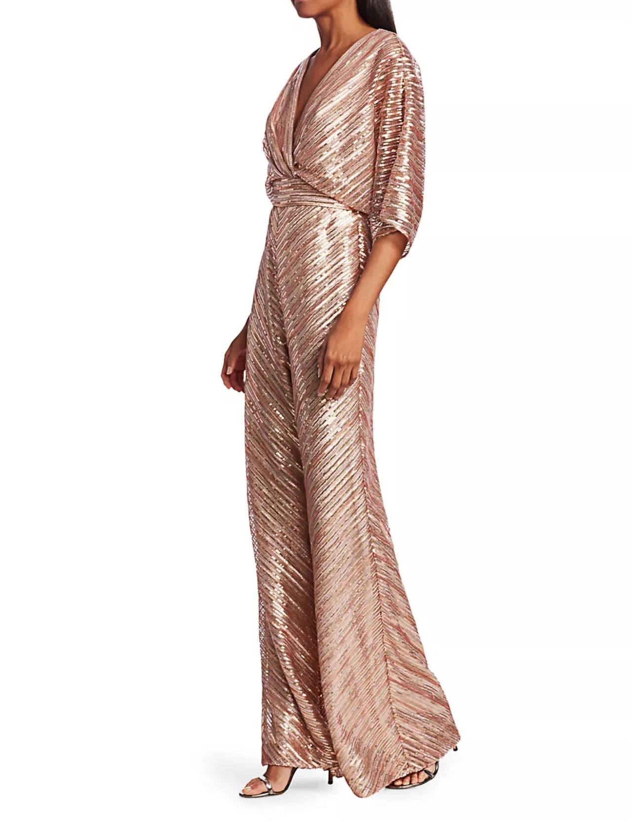 Theia - 
Sequin Embroidered Jumpsuit