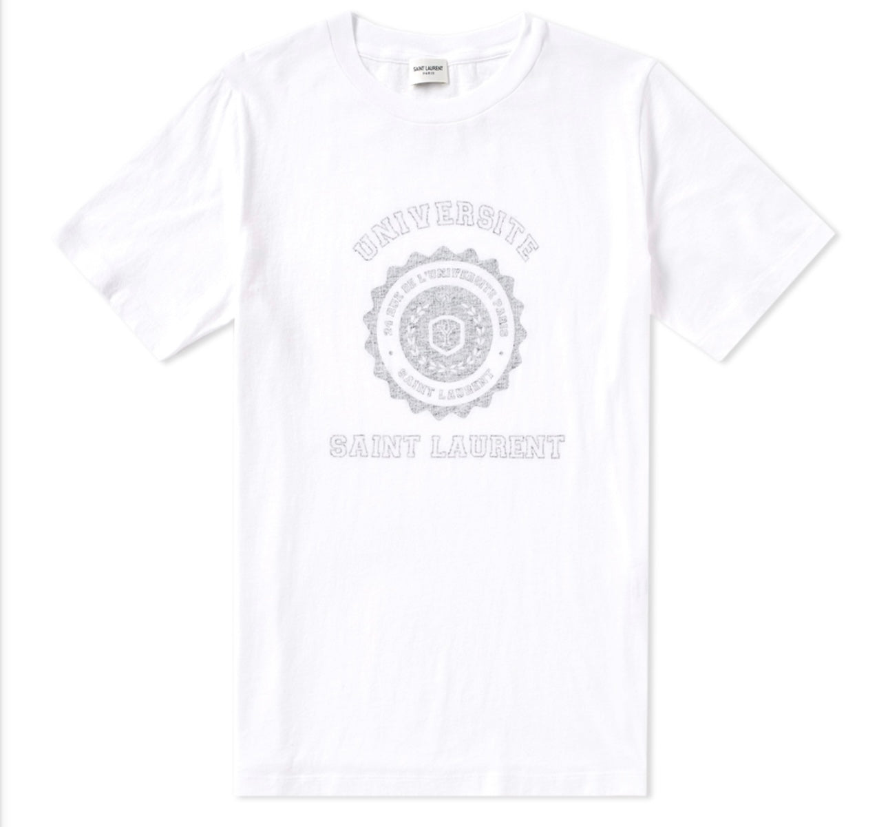 Saint Laurent -  University Washed Logo Tee