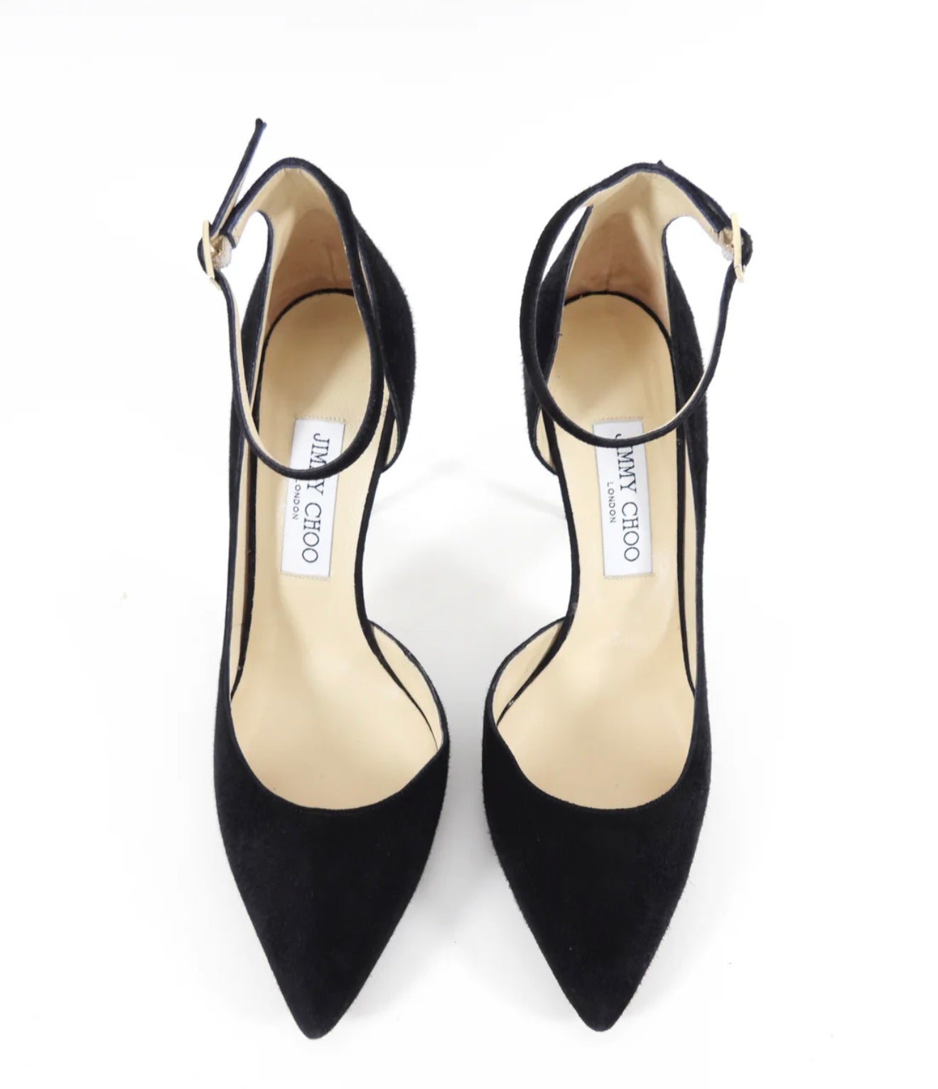 Jimmy CHOO - Lucy Half D’Orsay Ankle Strap Pumps