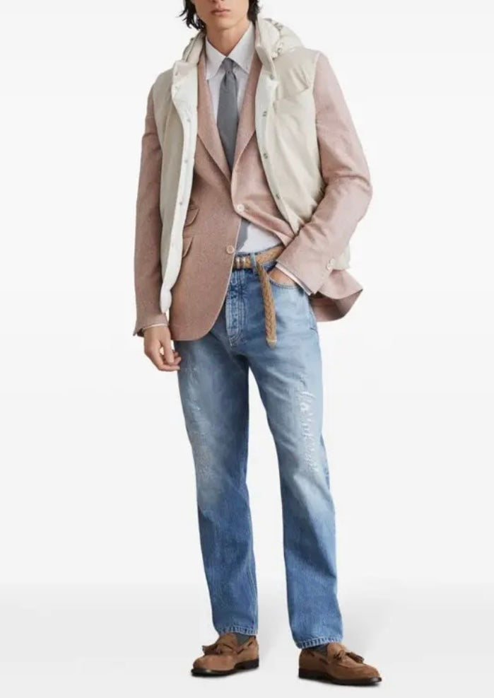 BRUNELLO CUCINELLI - MENS  THE ICONIC FIT DISTRESSED JEANS