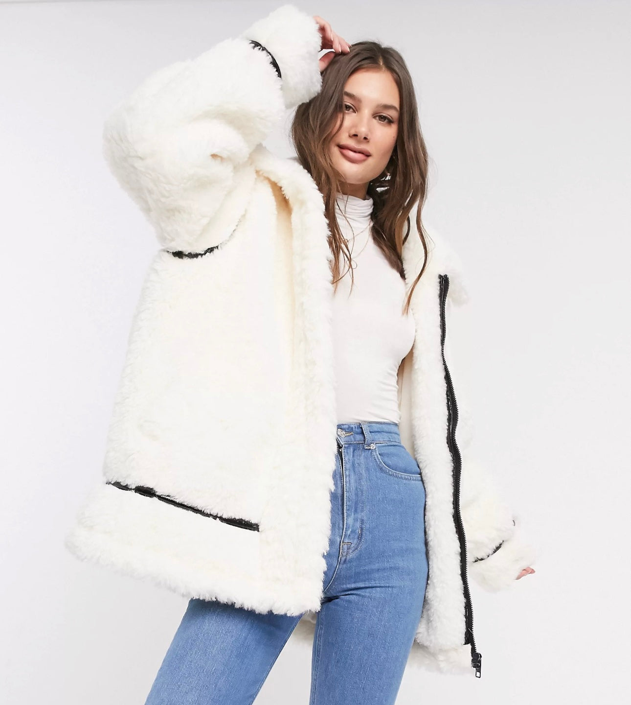 ASOS DESIGN - oversized faux fur jacket – Shop Cares Closet