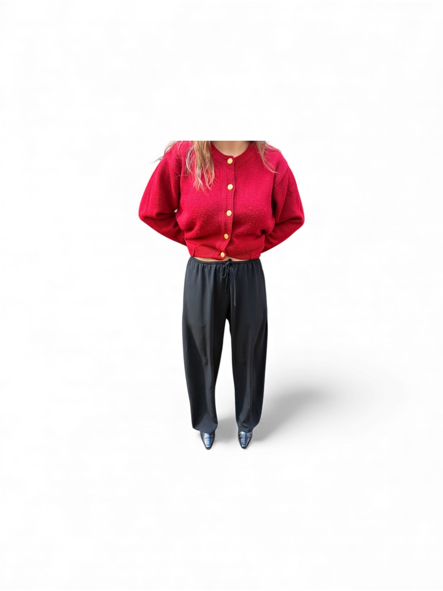 LESET Black Jawstring Pants