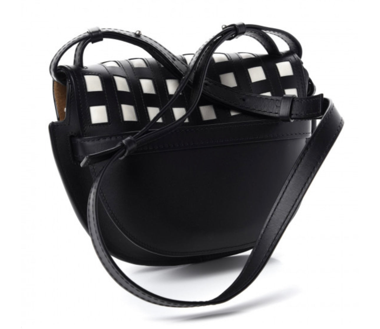 LOEWE  - 
Calfskin Small Gate Crossbody Bag Black White
