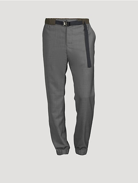 Sacai Grey Belted Trousers