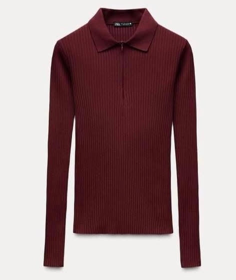 Zara Ribbed Quarter Zip