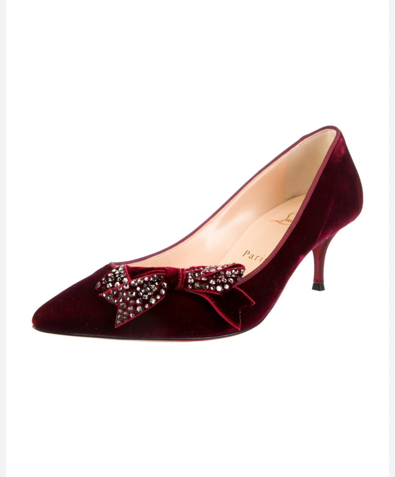 CHRISTIAN LOUBOUTIN
Mlle Menule Velvet 55mm Red Sole Pump, Orthodox