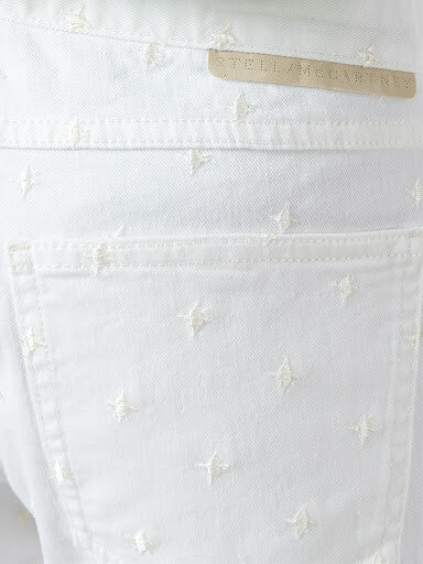 STELLA MCCARTNEY white jeans with stars