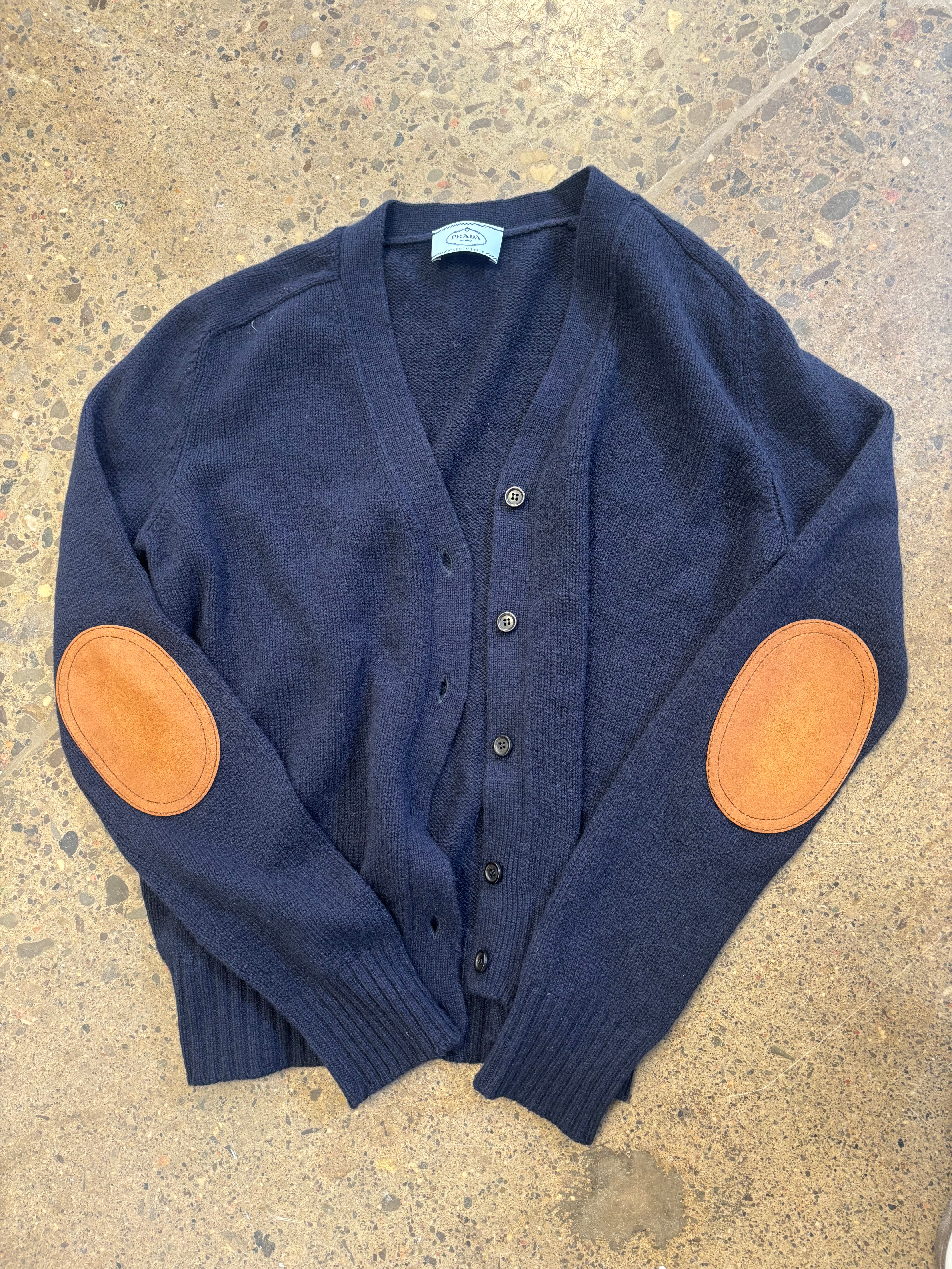 PRADA navy cashmere cardigan