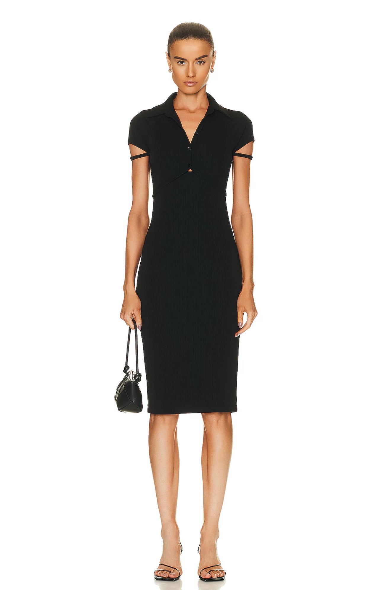 Helmut Lang
mock-neck short-sleeved cardigan dress