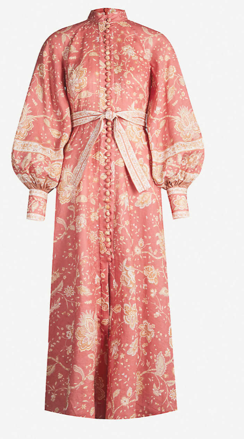 ZIMMERMANN red veneto floral print dress