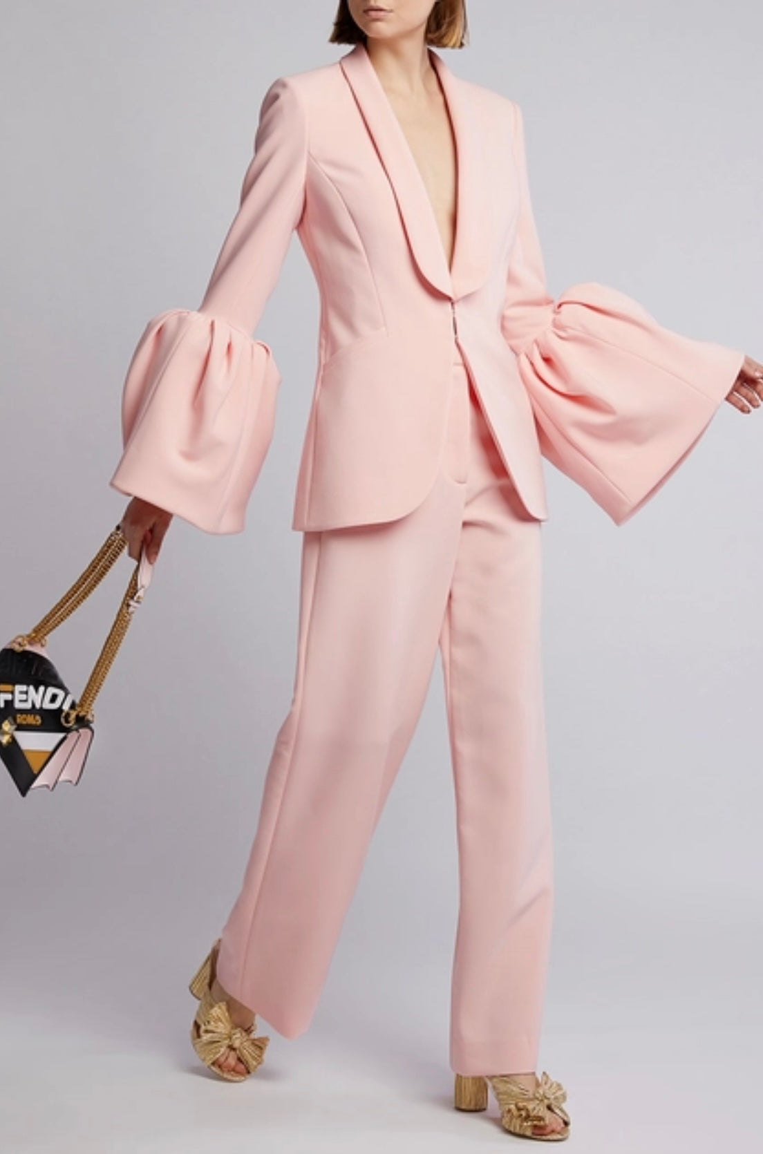 PRABAL GURUNG
Tulip-Sleeve Crepe Blazer