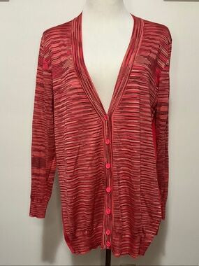 MISSONI pink stripe cardigan