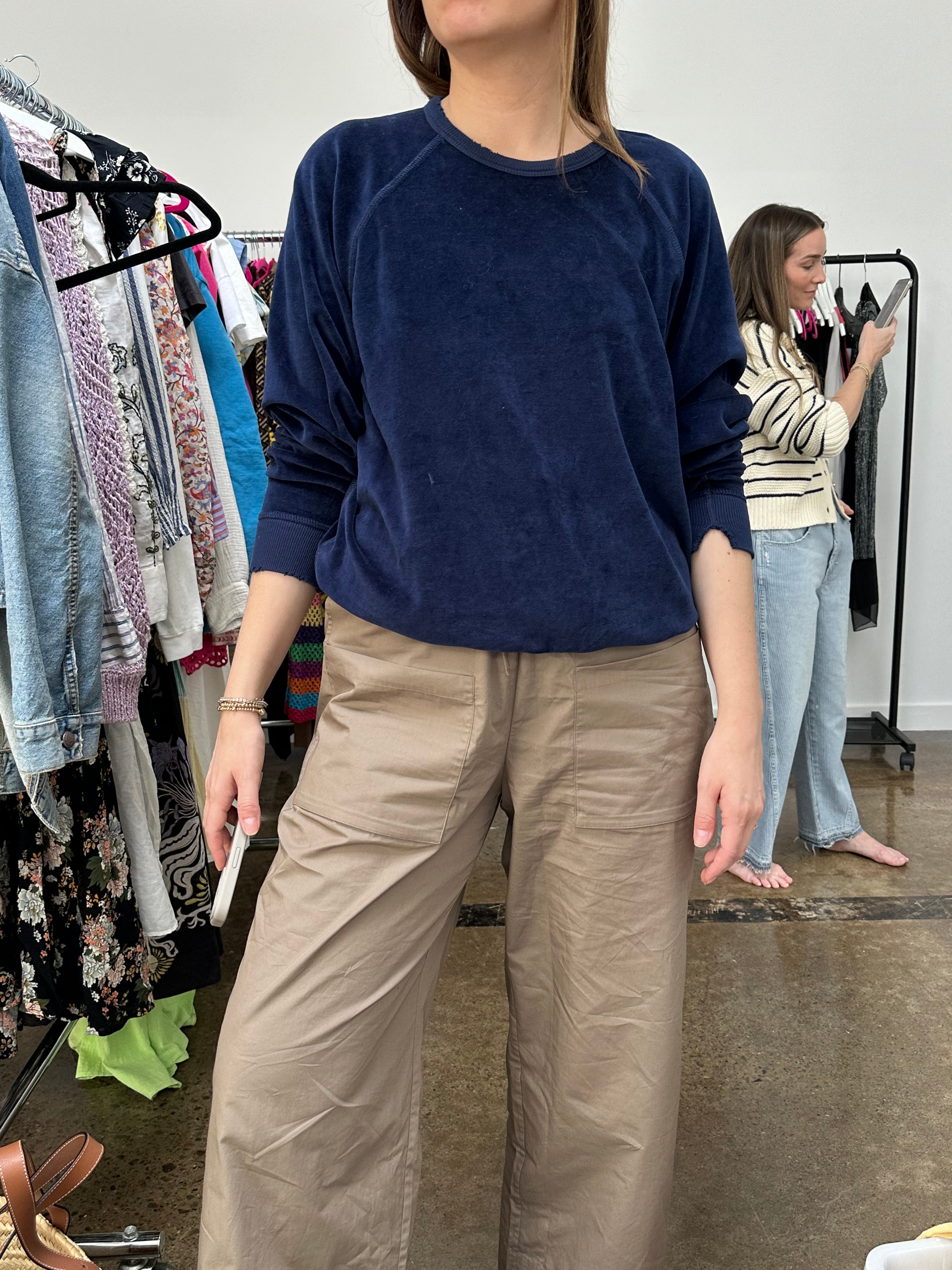 THE GREAT - NAVY SWEATER