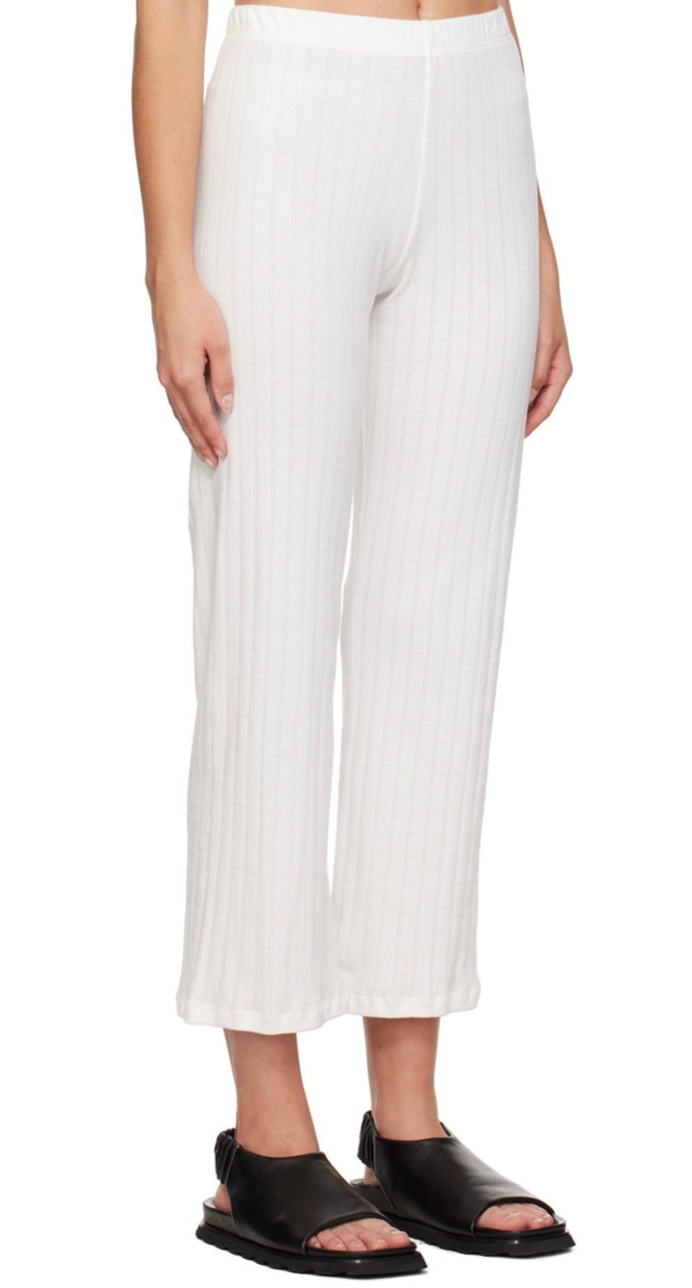 LESET - WHITE POINTELLE PANTS
