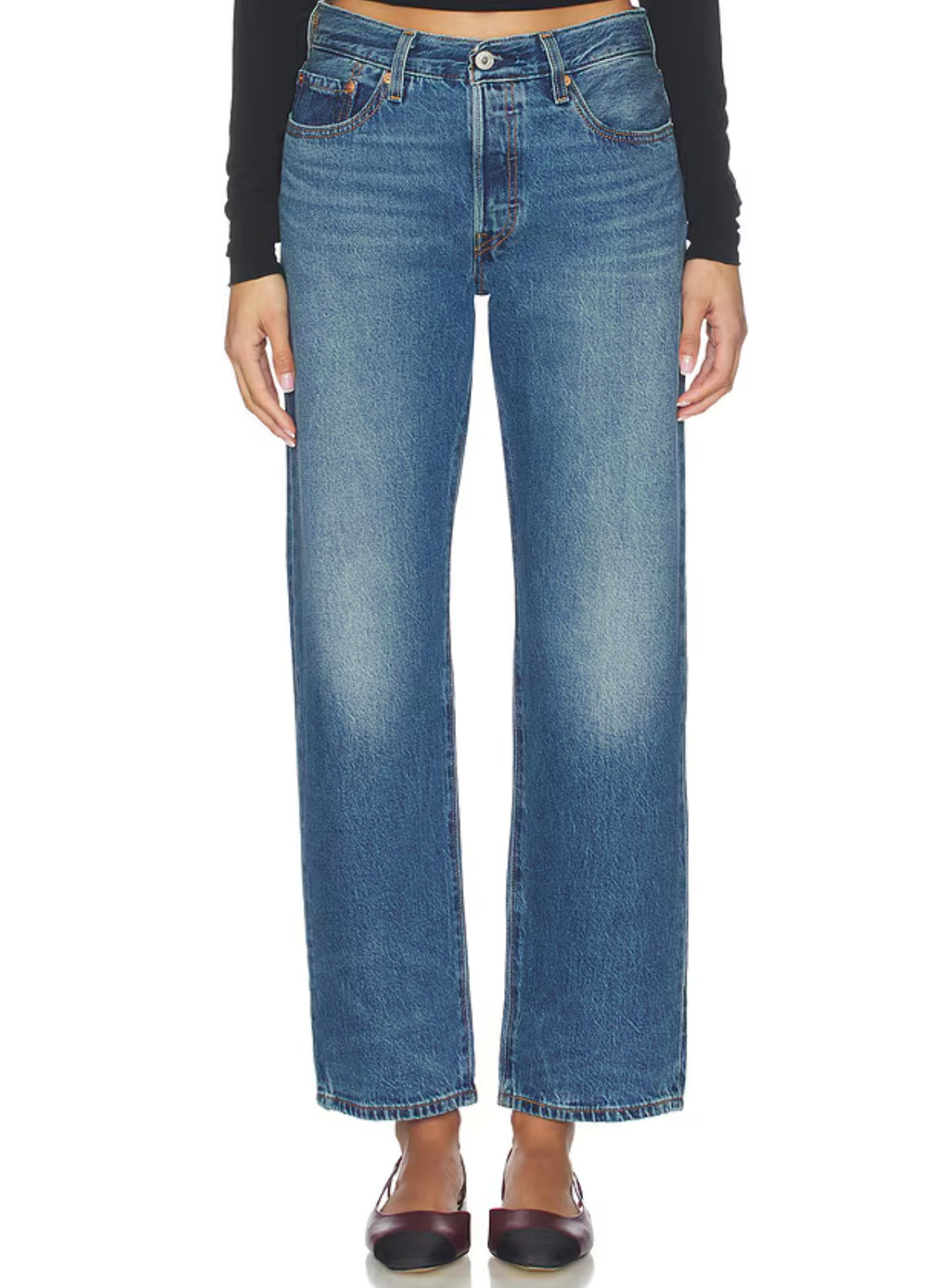 LEVIS 501 90s ankle jean, mid rise, straight leg, blue