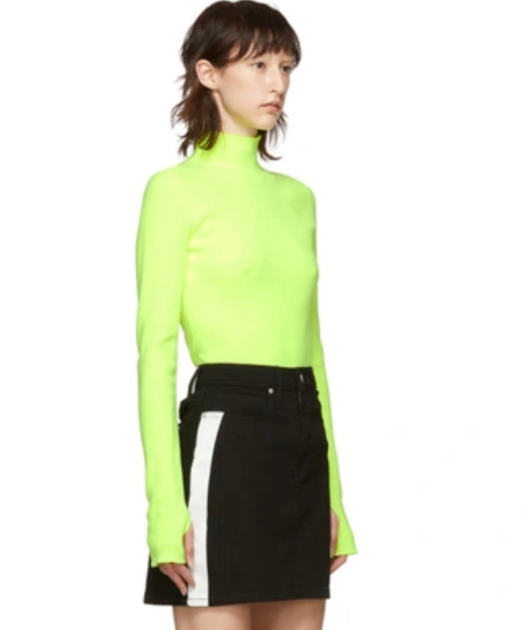 Neon yellow turtleneck best sale