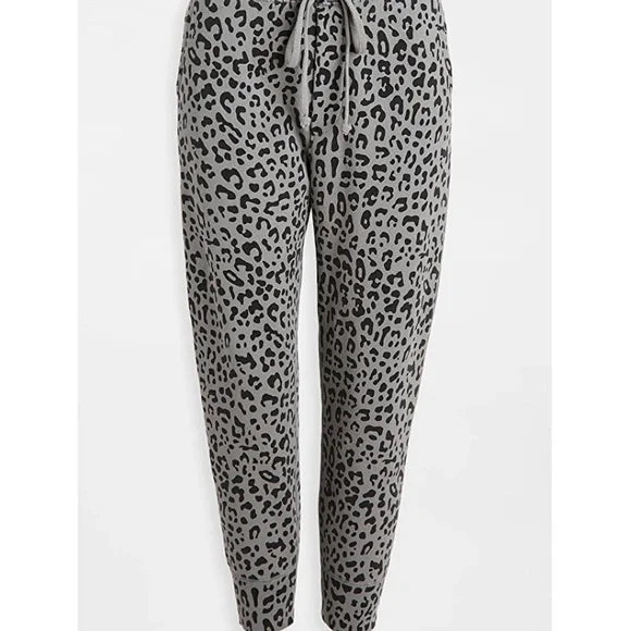 NILI LOTAN leopard print hoodie and drop pants