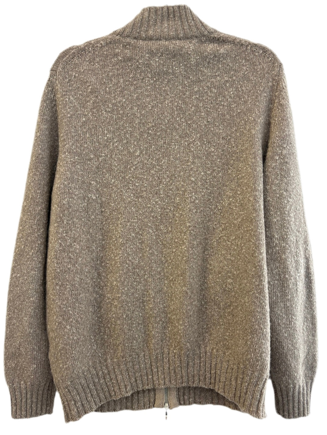SETTEFILI CASHMERE brown zip sweater