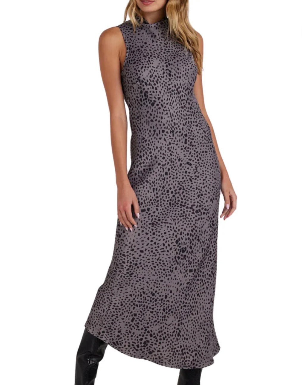 Bella Dahl Mock Neck Halter Dress