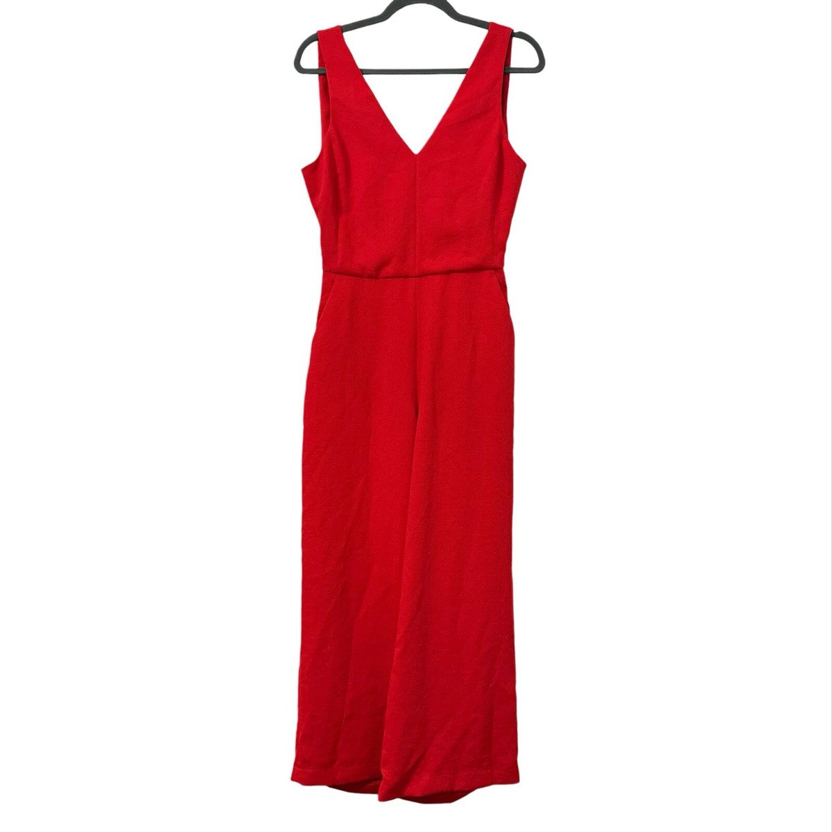 WILFRED red long sleeve open back jumpsuit