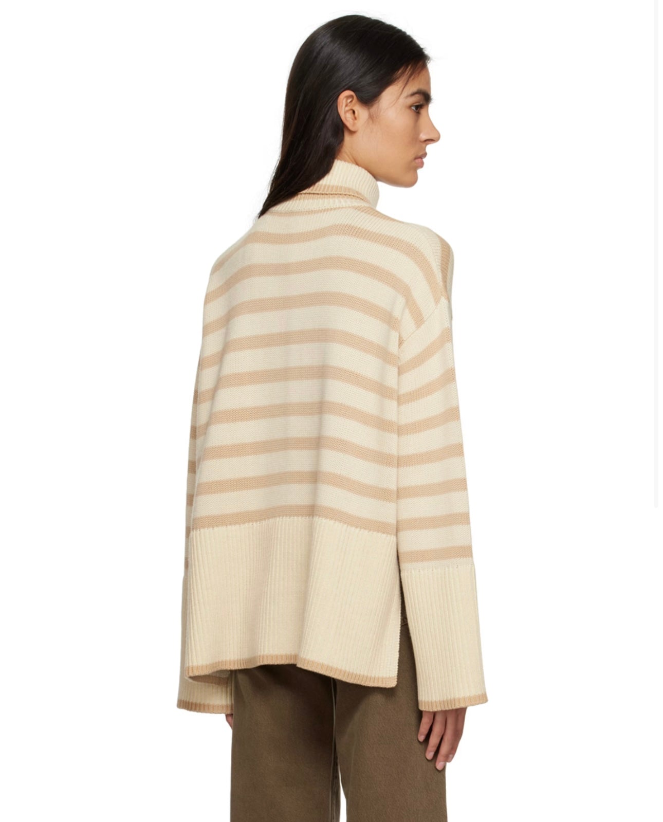 TOTEME
Beige Striped Turtleneck