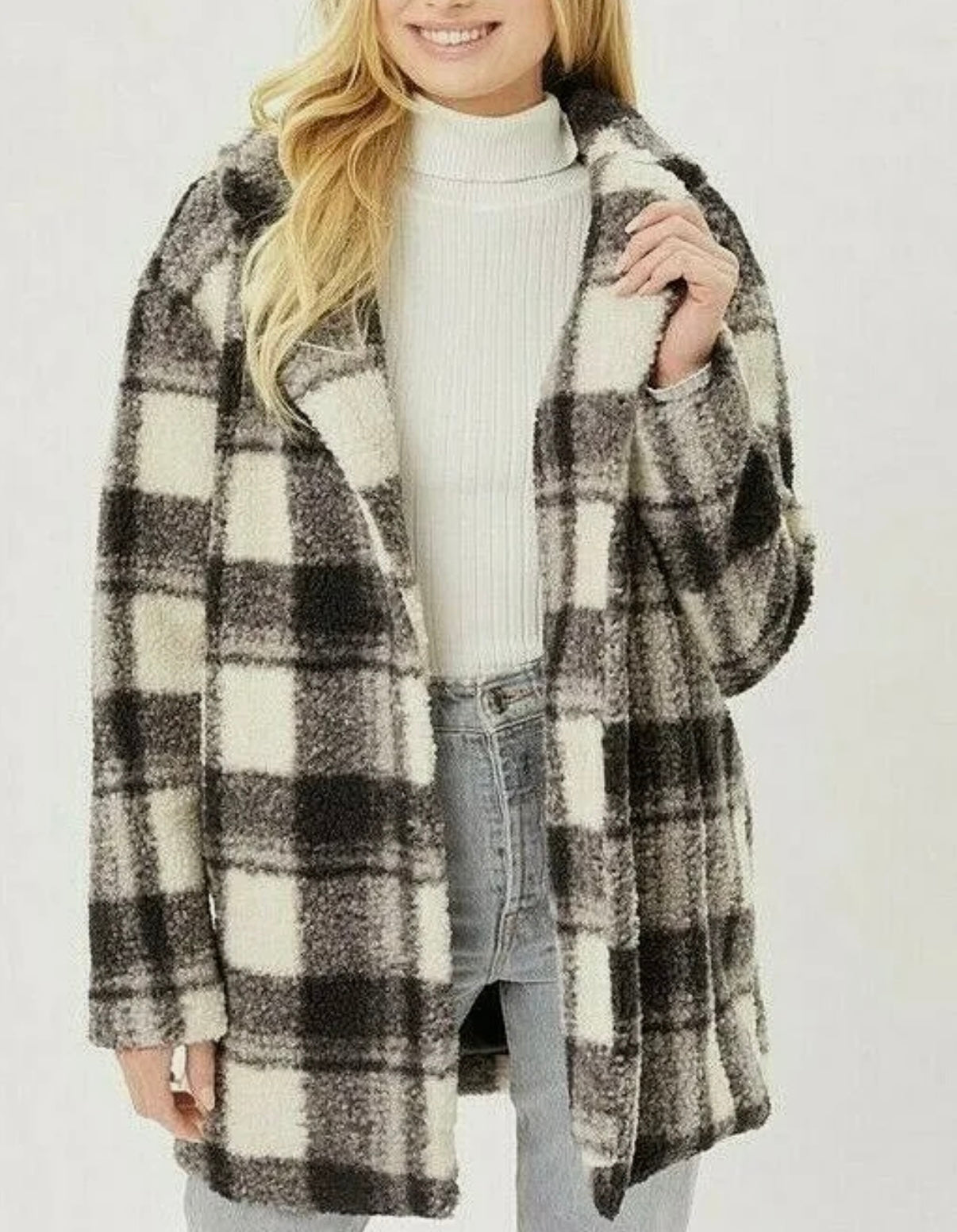 Love Tree - Plaid Sherpa Women’s Mo Lined Jacket