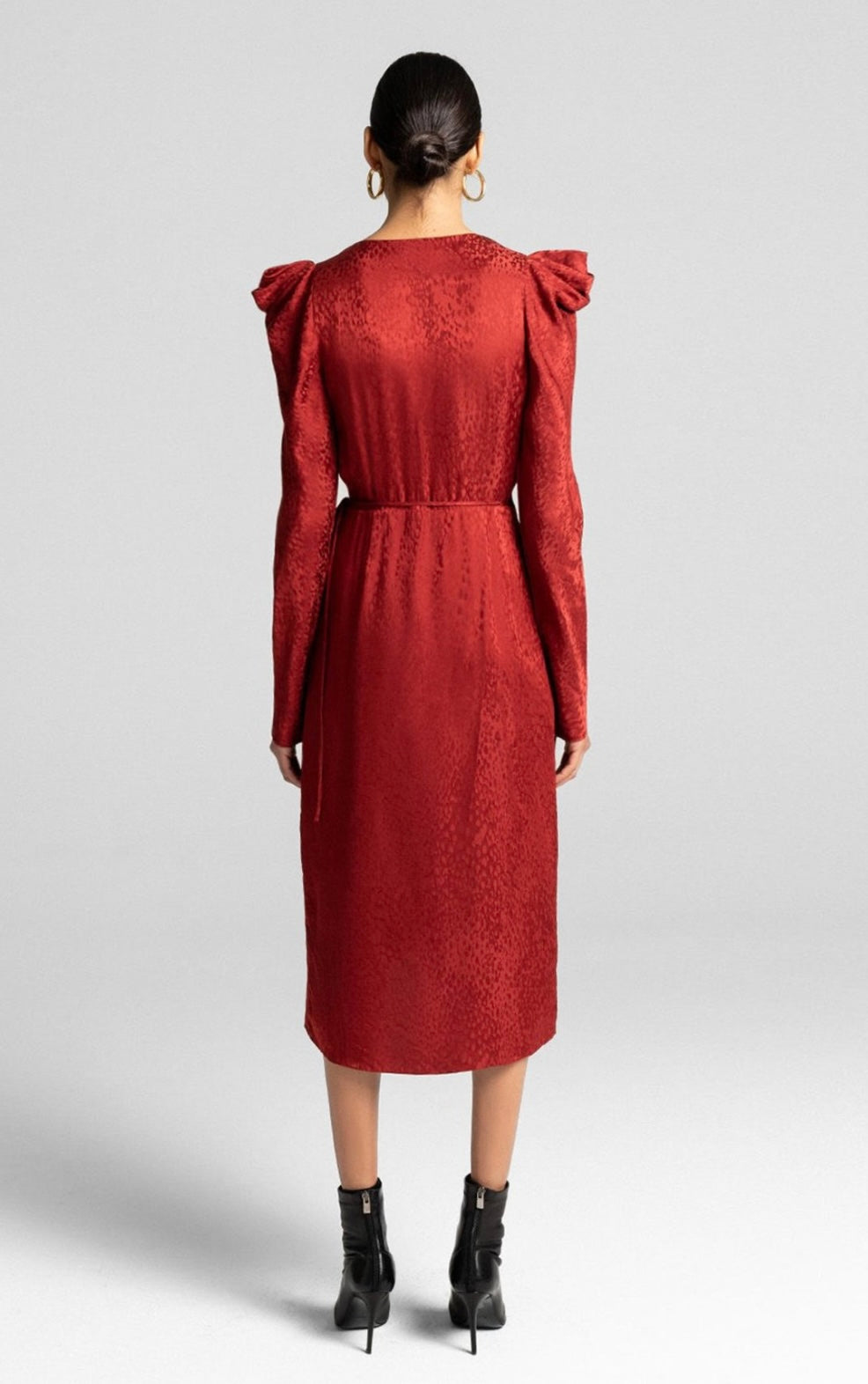 A.L.C. - Carolina Wrap long sleeve red Dress