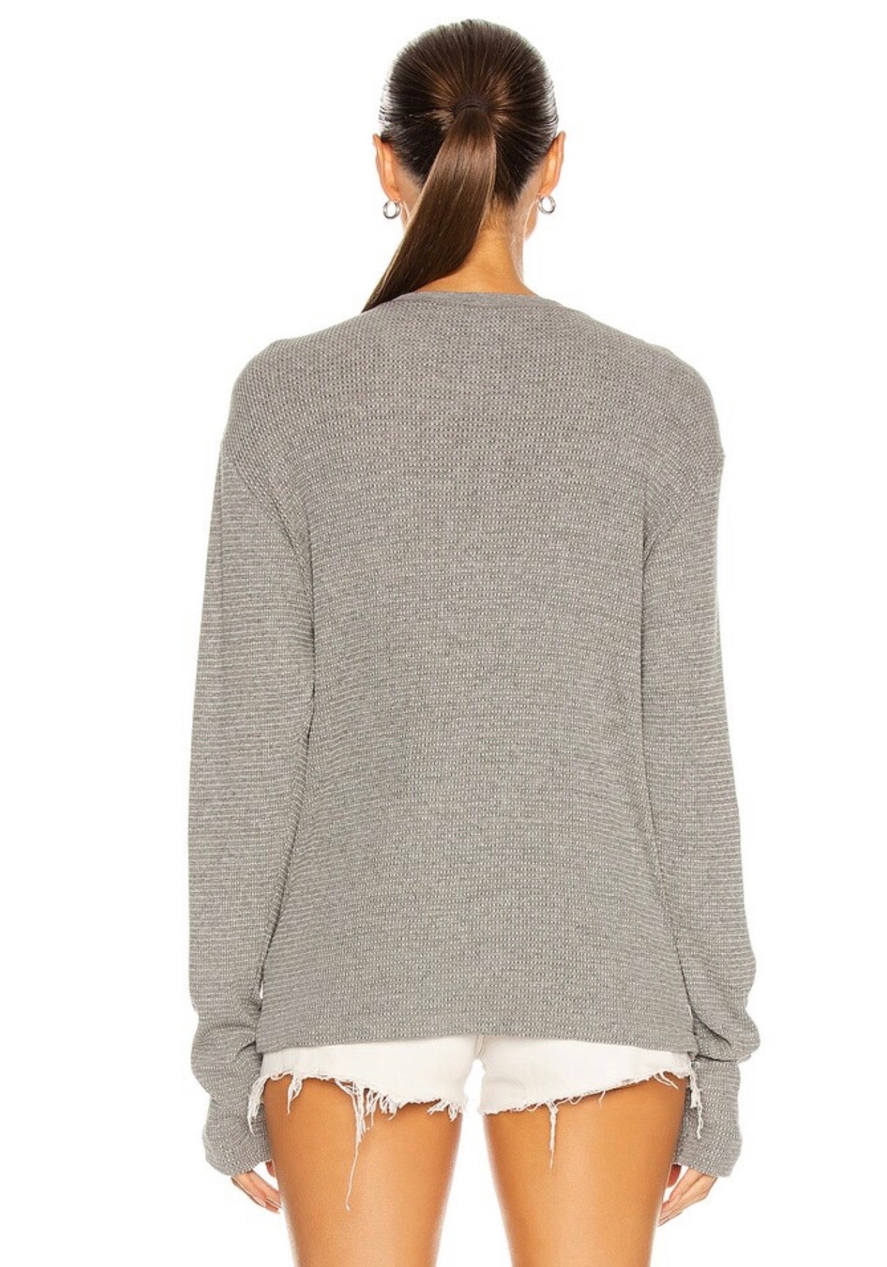 RE/DONE Waffle Henley Long-sleeve