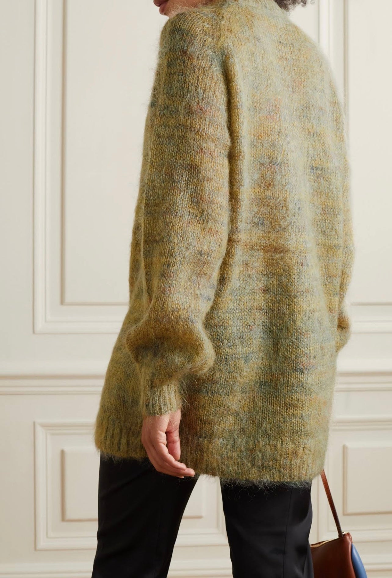 GANNI
brushed-effect crew-neck cardigan