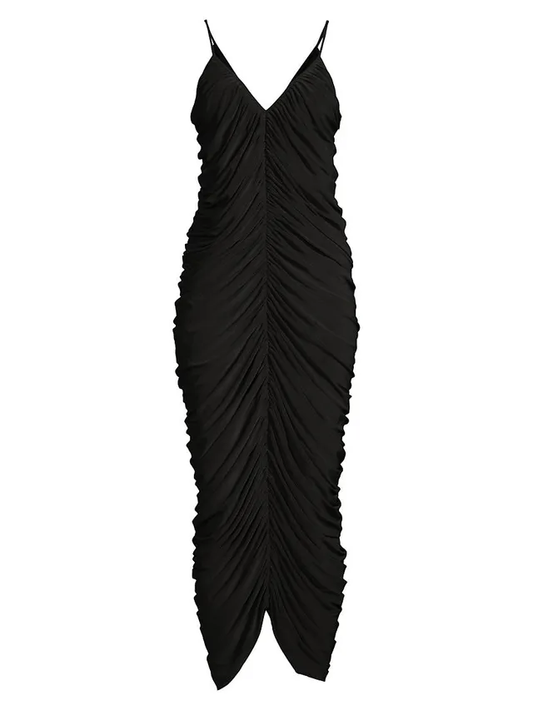 Norma Kamali Long Ruched Dress