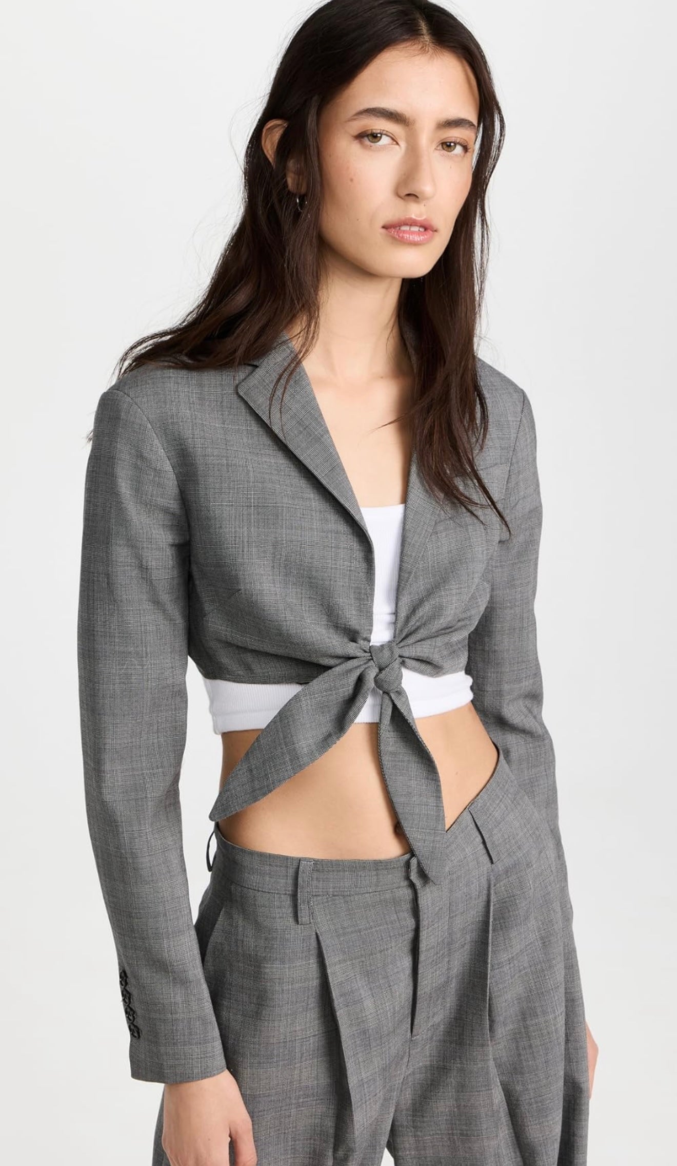 R13 - Front Tie Cropped Blazer