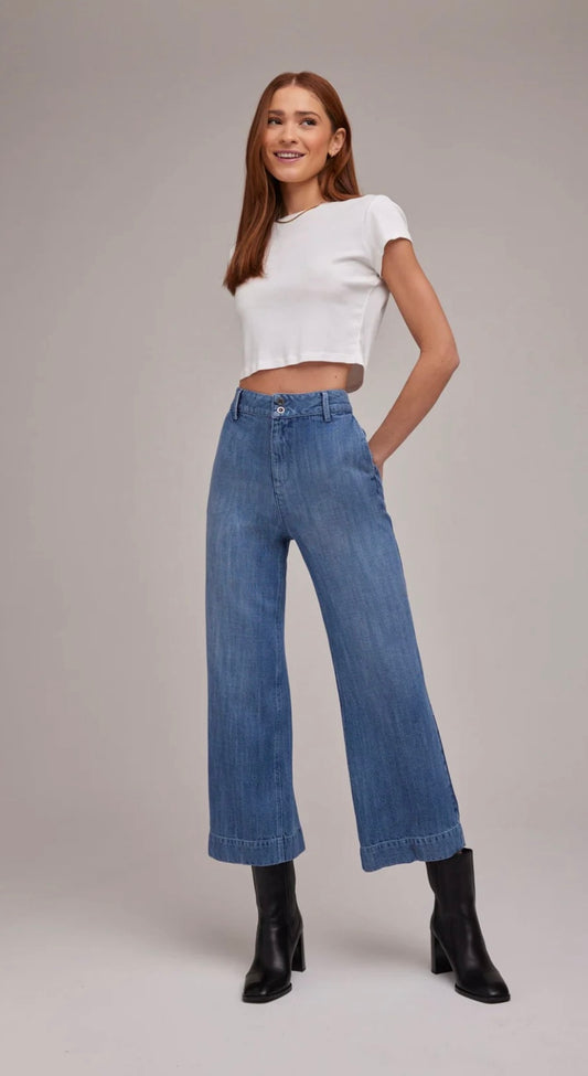 BELLA DAHL - Saige Wide Leg Crop Jeans Vint