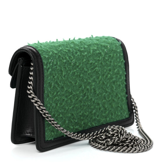 GUCCI Mini Dionysus Shoulder Bag Deep Emerald Black