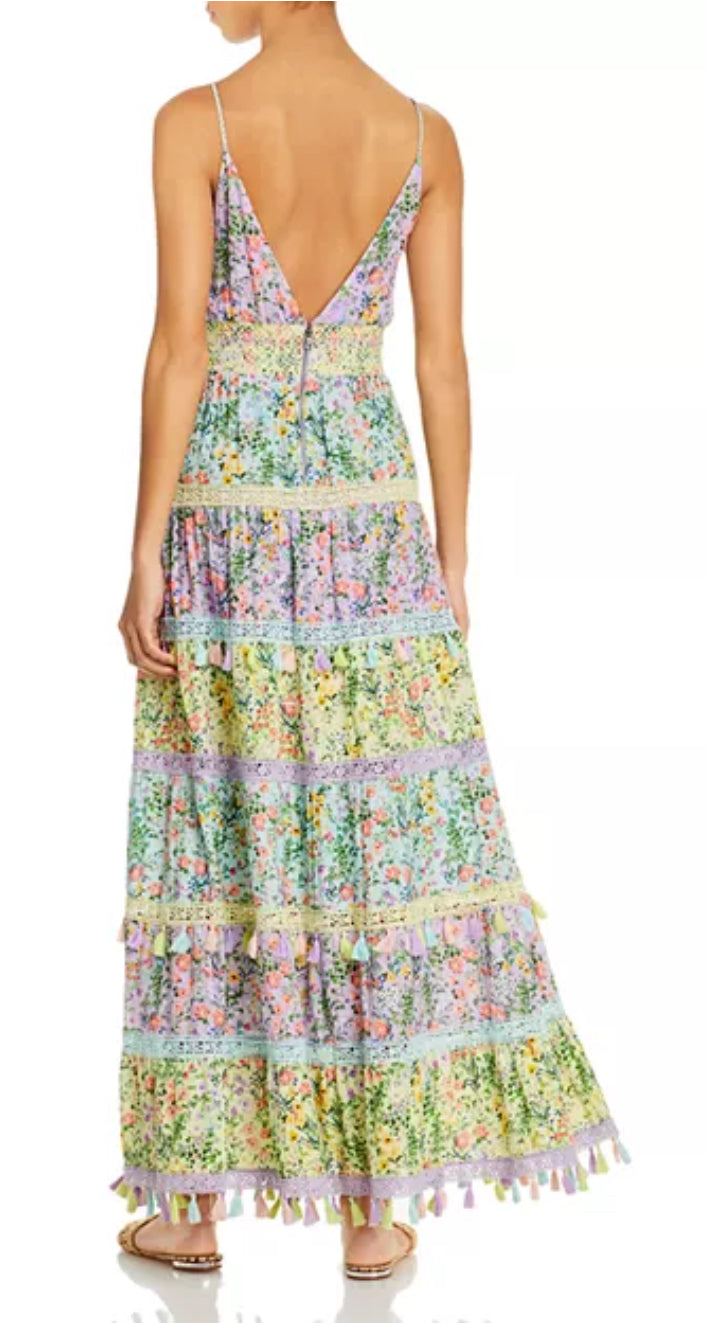 Alice & Olivia - Tie Front Maxi Dress