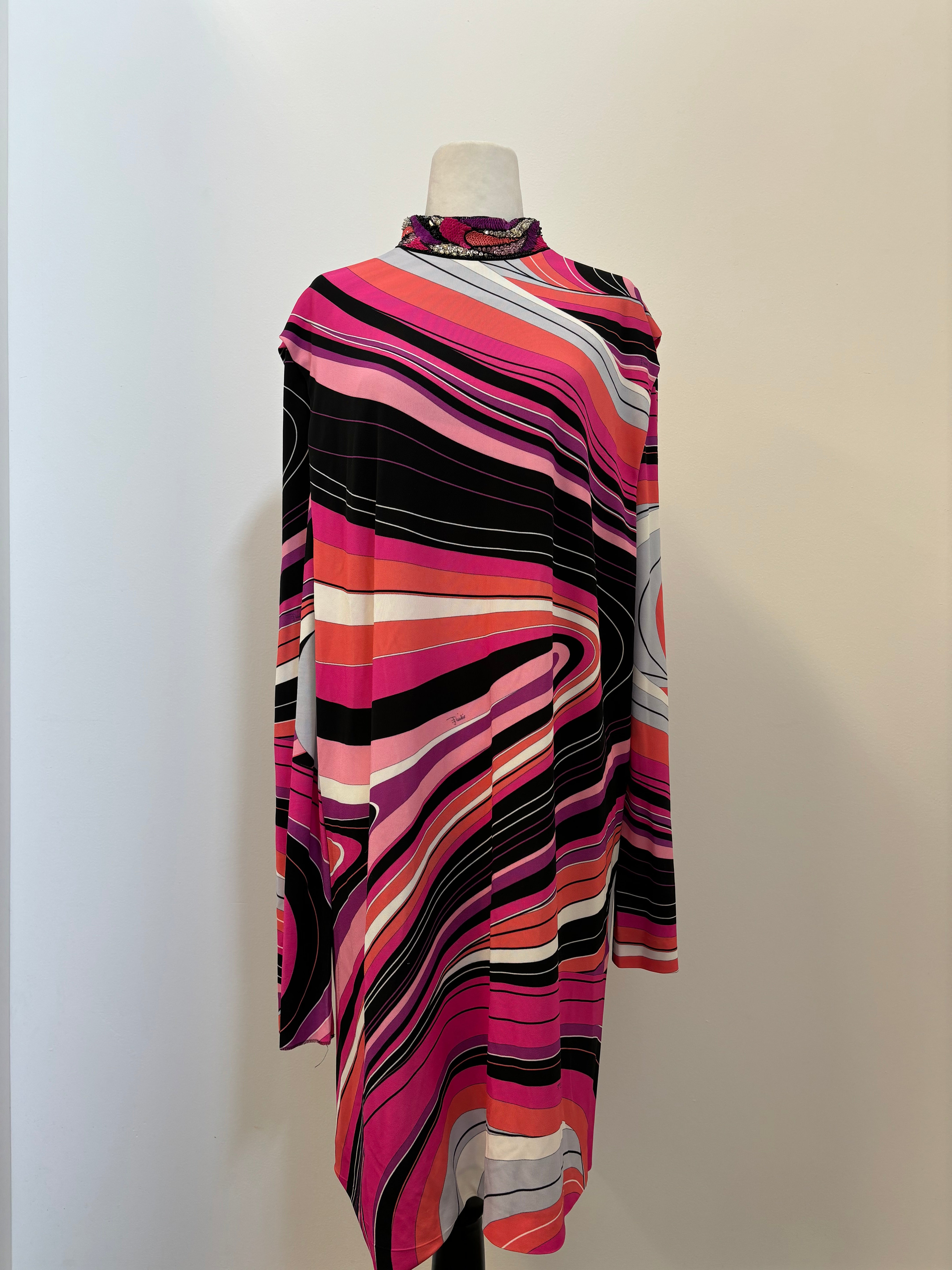 Emilio Pucci Sequin Neck Dress