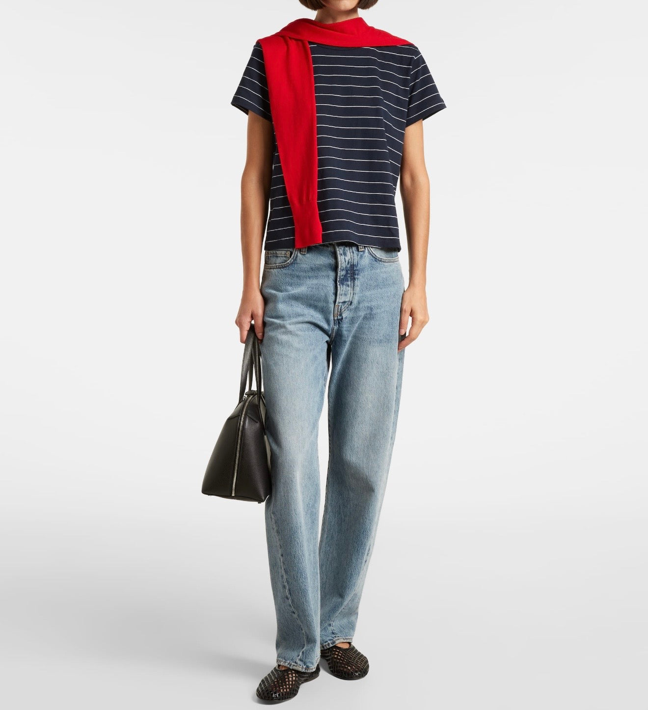 LESET The Margo Stripe Tee in Cotton
