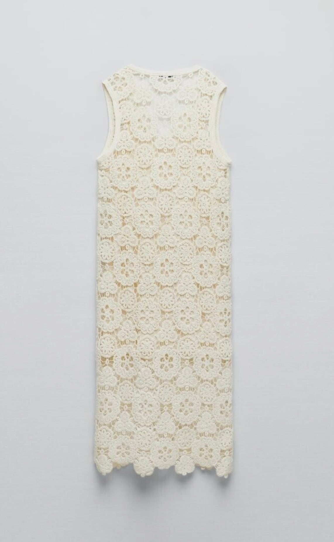 ZARA - WHITE CROCHET/LACE DRESS