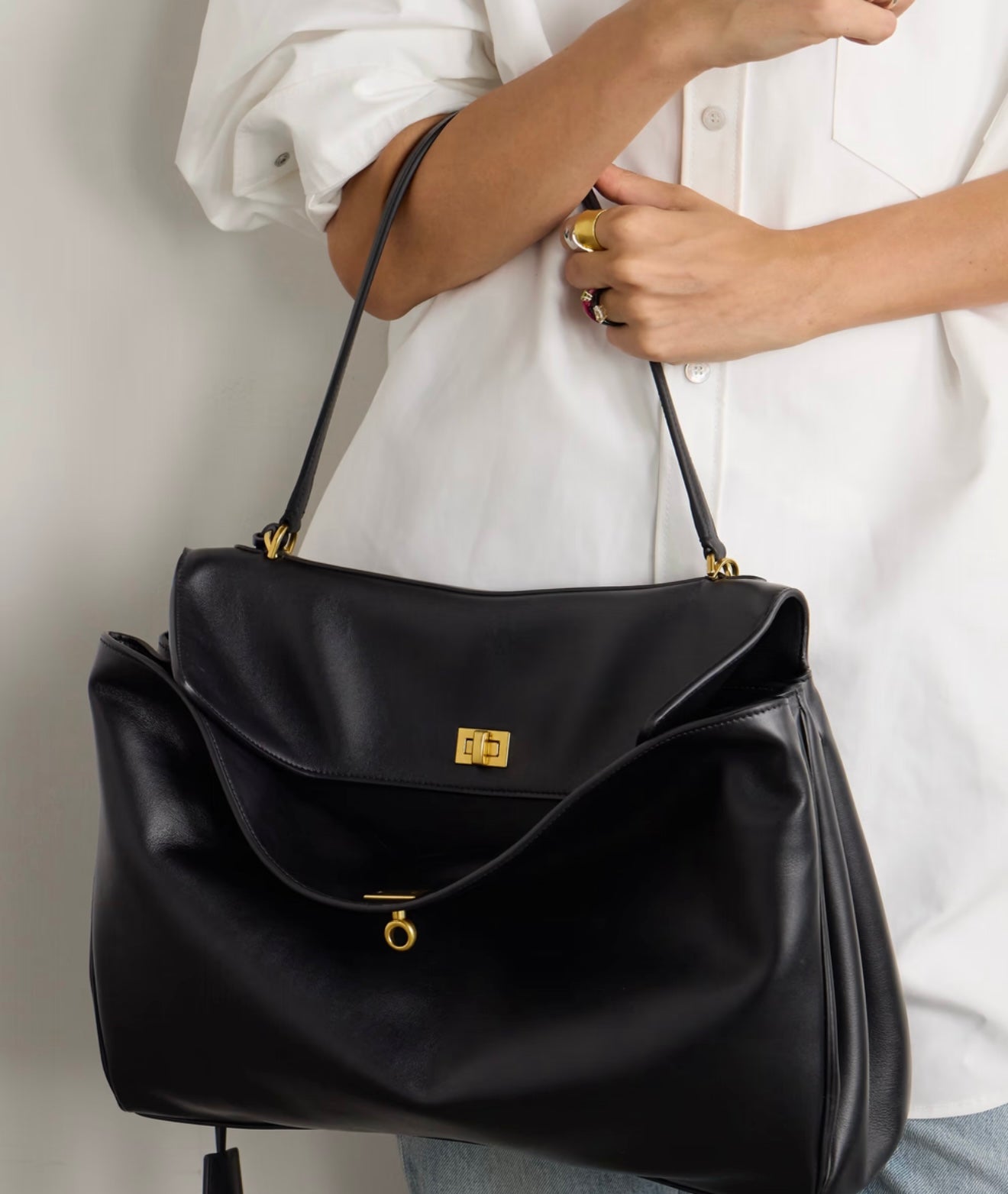 Balenciaga Black Rodeo Large Bag