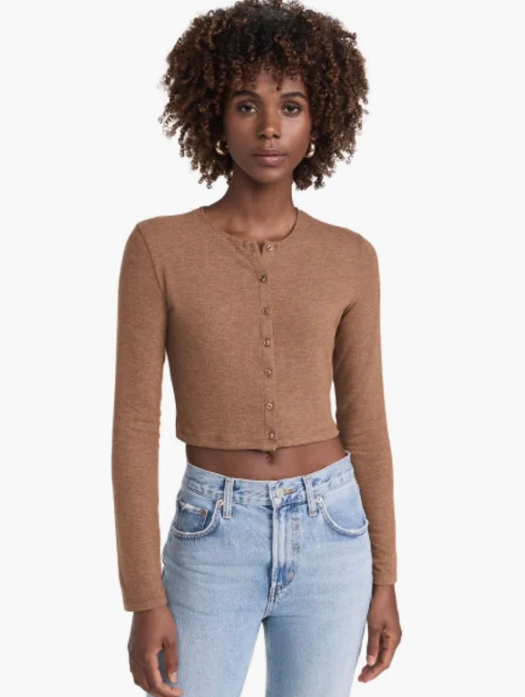 Leset Lauren Crop Cardigan II Squirrel