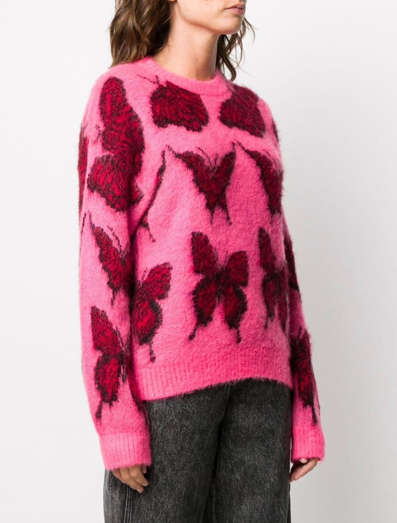 MSGM 
Butterfly Knitted Sweater - Pink