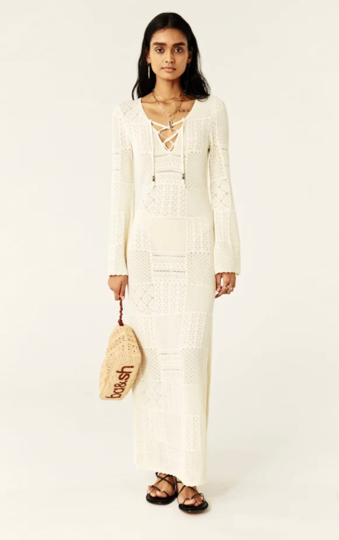 BA&SH - White Crochet Dress