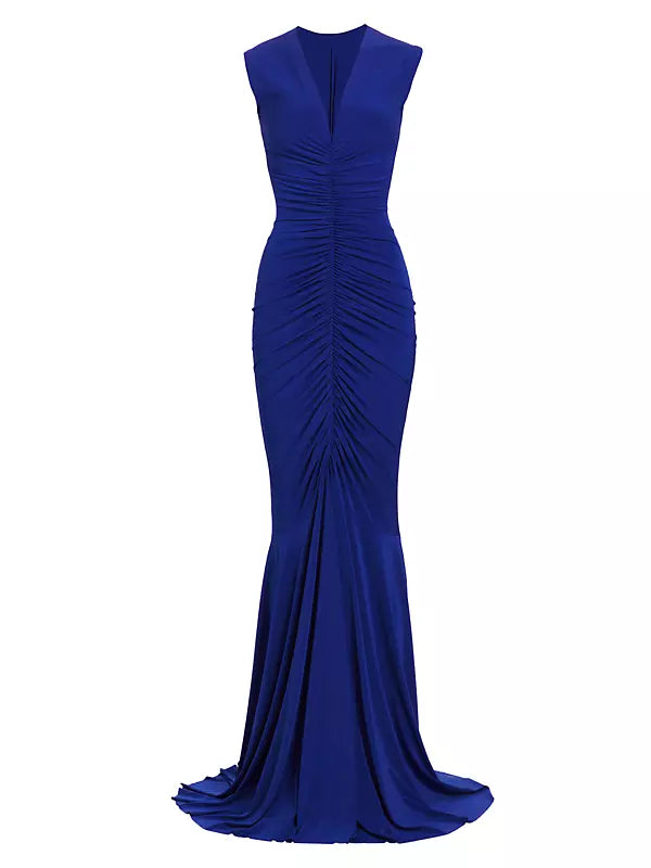 KAMALI KULTURE X NORMA KAMALI navy sleeveless gown