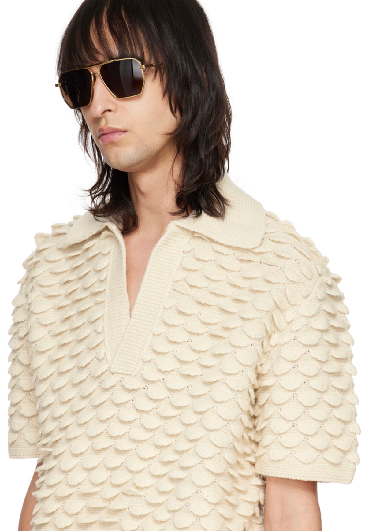 BOTTEGA VENETA EYEWEAR
Aviator-Style Gold-Tone Sunglasses