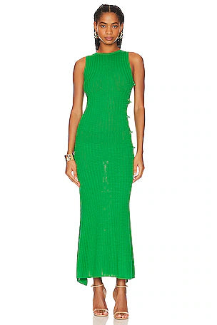 SAU LEE green sleeveless maxi dress