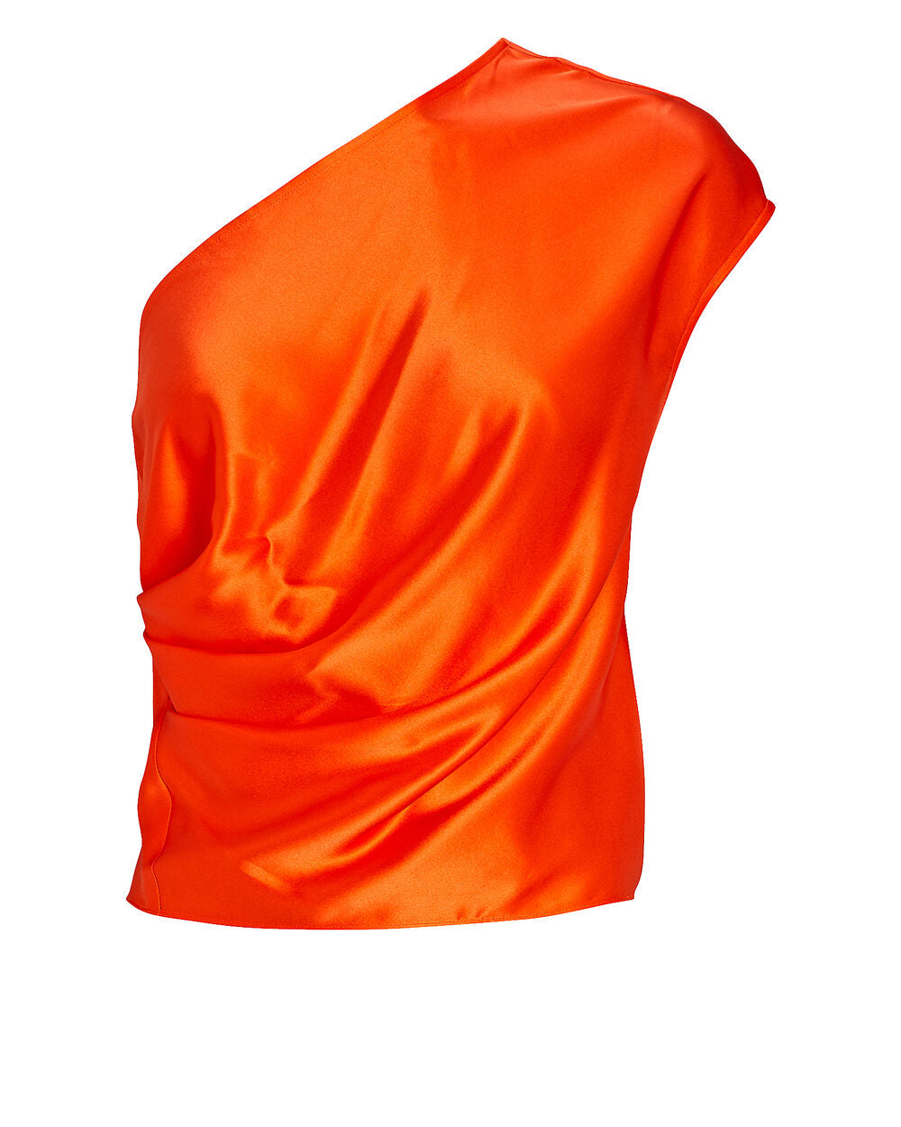 MICHELLE MASON neon orange silk top