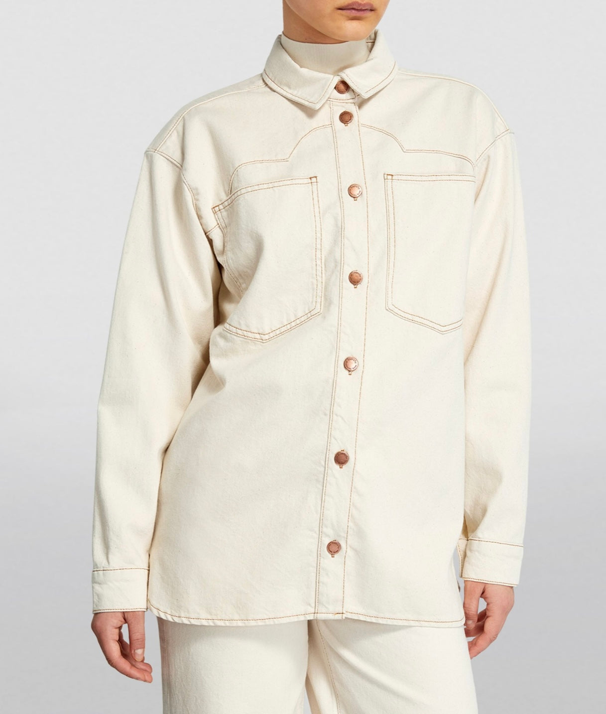 TRIARCHY
Cloud-Stitch Ciela Denim Shirt