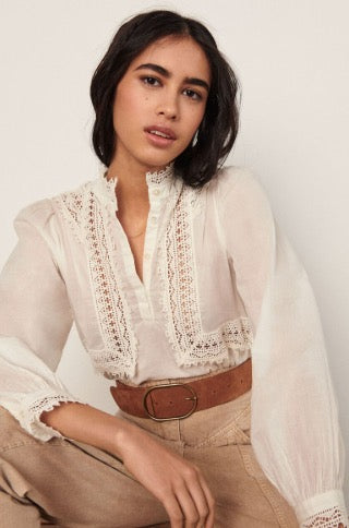 BA&SH Selma blouse in Ivory